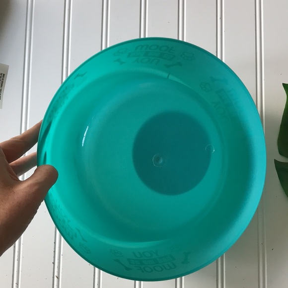 Turquoise blue green dog pet dish - Picture 5 of 5